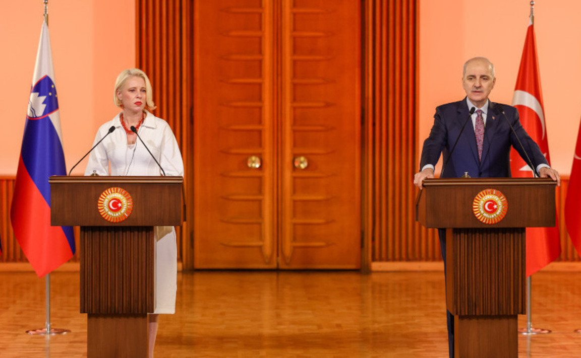 TBMM Başkanı Kurtulmuş Slovenya Ulusal Meclis Başkanı Zupancic ile Ortak Basın Toplantısı Düzenledi