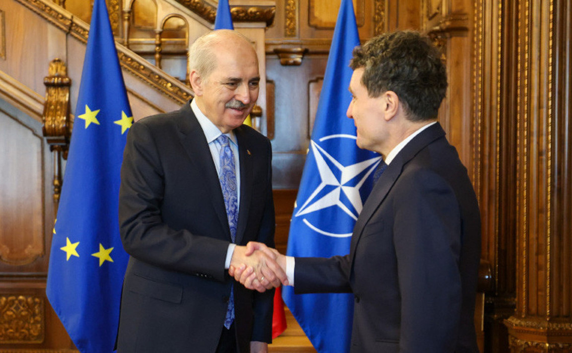 TBMM Başkanı Kurtulmuş, Romanya Cumhurbaşkanı Dan Tarafından Kabul Edildi