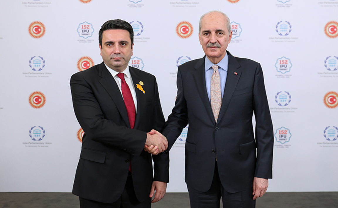 TBMM Başkanı Kurtulmuş, Ermenistan Ulusal Meclis Başkanı Simonyan ile Görüştü