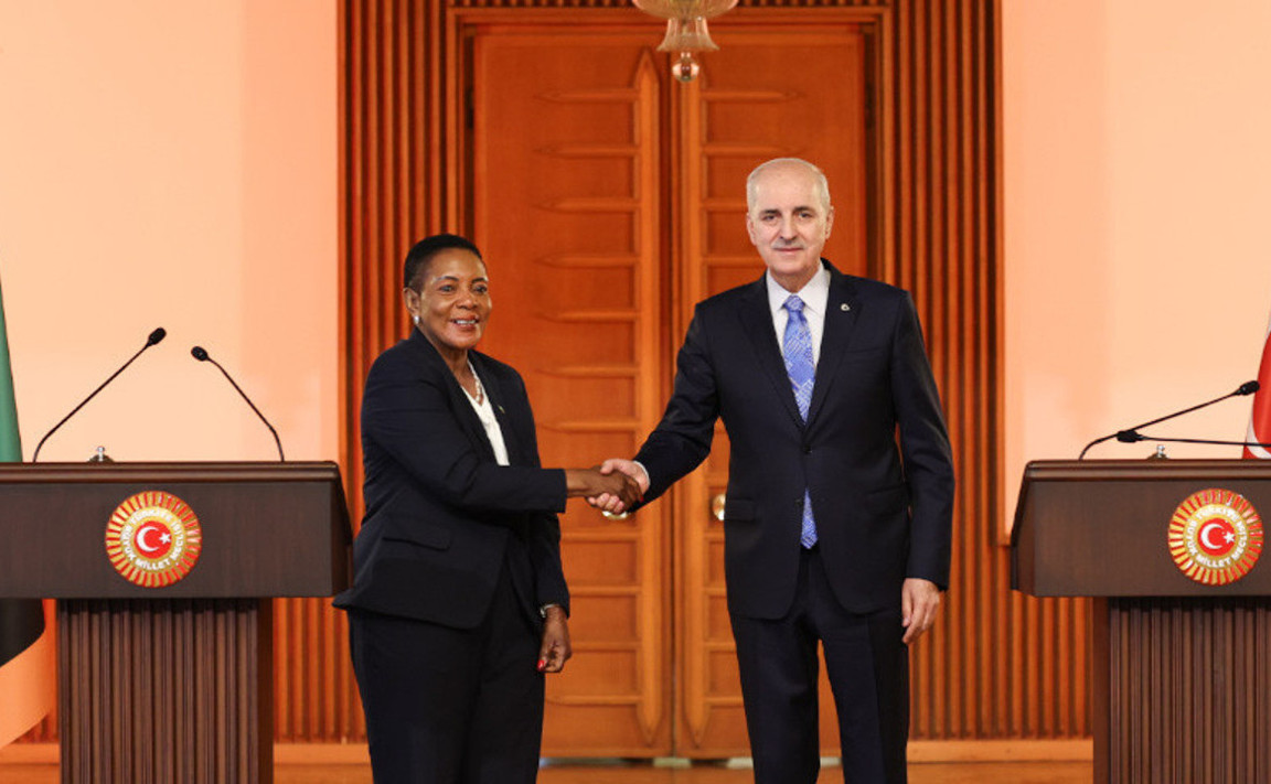 TBMM Başkanı Kurtulmuş, Zambiya Ulusal Meclisi Başkanı Mutti ile Ortak Basın Toplantısında Konuştu