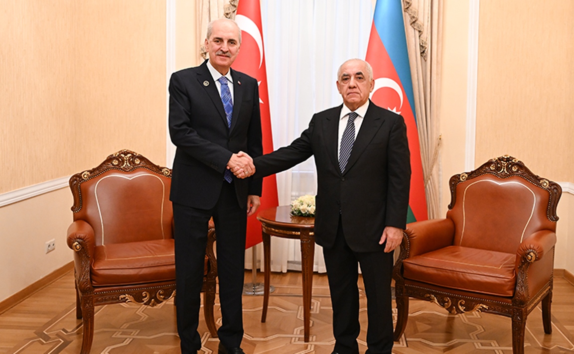TBMM Başkanı Kurtulmuş, Azerbaycan Başbakanı Esedov ile Görüştü