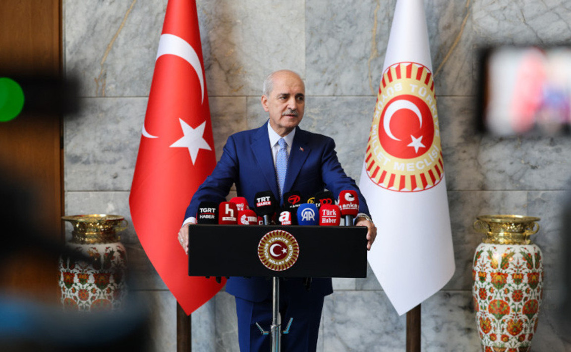 TBMM Başkanı Kurtulmuş, Terörsüz Türkiye Sürecine İlişkin Yasal Düzenlemeler Hakkında Gazetecilere Açıklamalarda Bulundu