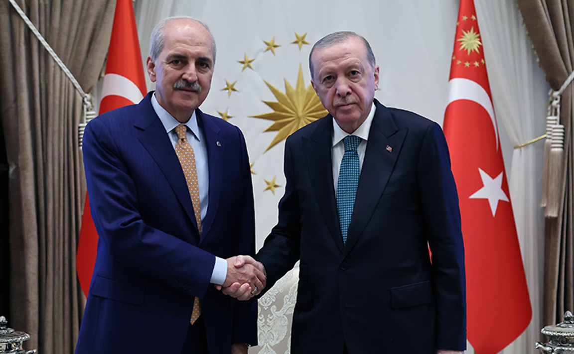 Cumhurbaşkanı Erdoğan, TBMM Başkanı Kurtulmuş'u Kabul Etti