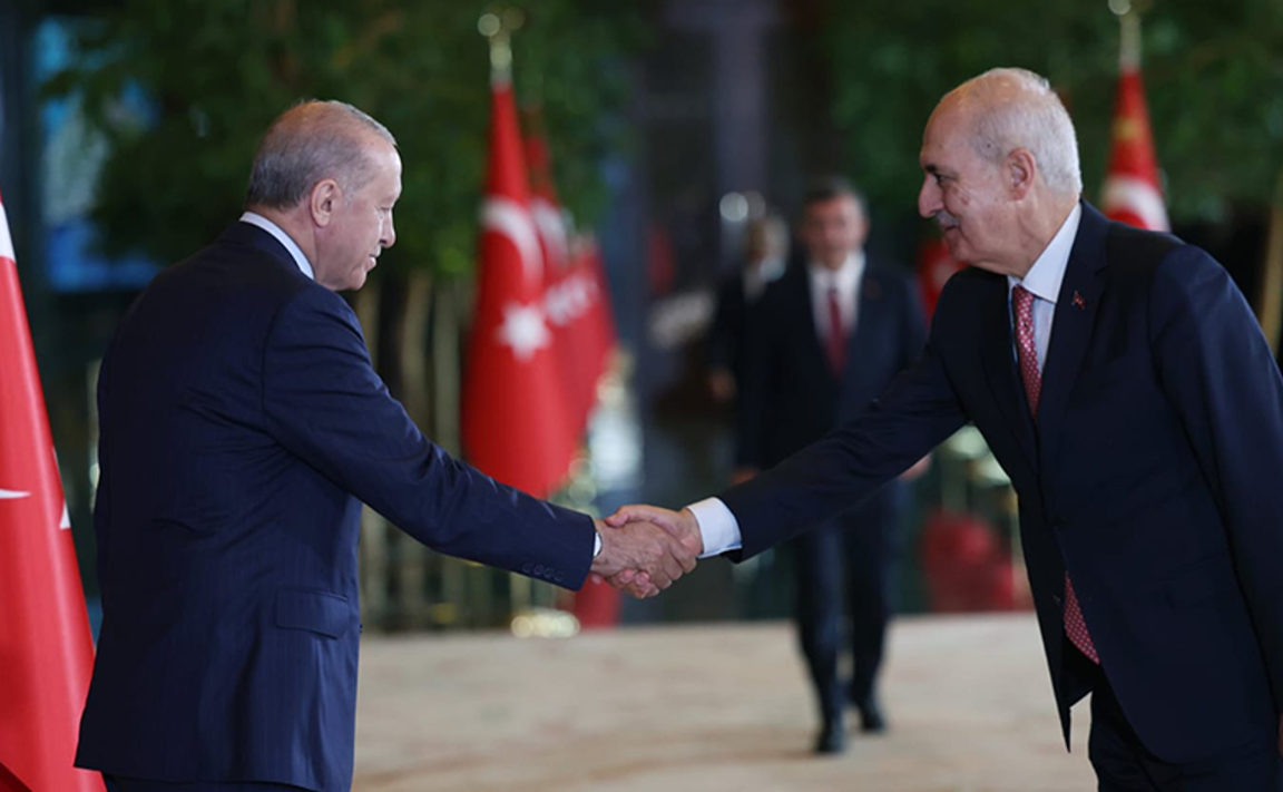 TBMM Başkanı Kurtulmuş, Cumhurbaşkanlığı Külliyesindeki Törene Katıldı