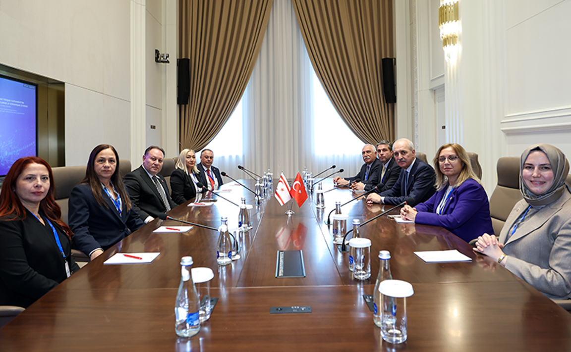 TBMM Başkanı Kurtulmuş, Bişkek’te Kuzey Kıbrıs Türk Cumhuriyeti Cumhuriyet Meclisi Başkanı Öztürkler ile Görüştü