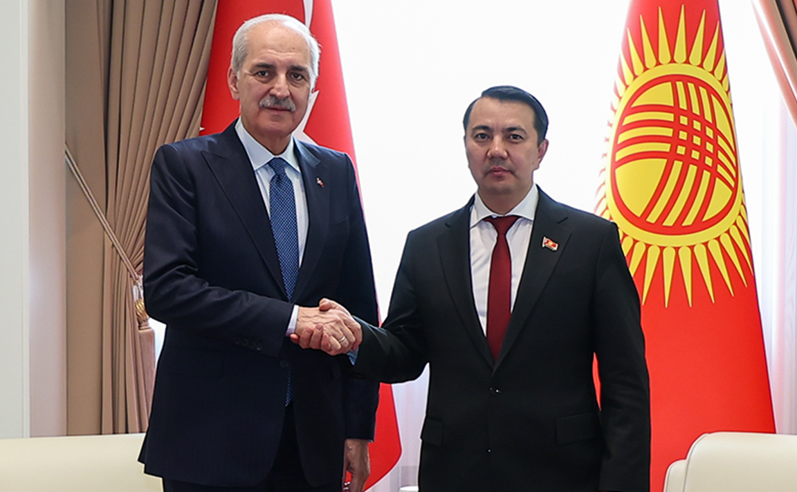 TBMM Başkanı Kurtulmuş, Kırgız Cumhuriyeti Jogorku Keneş Başkanı Mamataliev ile Görüştü