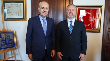 TBMM Başkanı Kurtulmuş, Galatasaray Üniversitesi Rektörlüğünü Ziyaret Etti