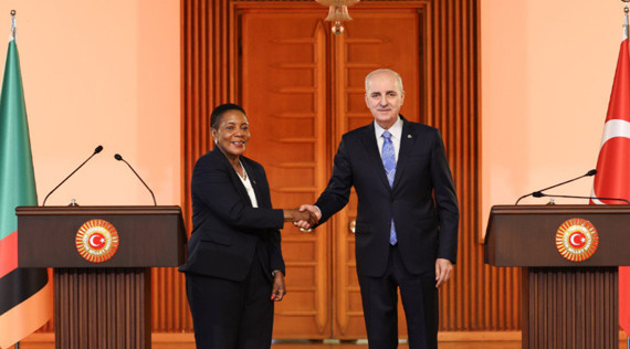 TBMM Başkanı Kurtulmuş, Zambiya Ulusal Meclisi Başkanı Mutti ile Ortak Basın Toplantısında Konuştu