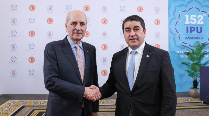 TBMM Başkanı Kurtulmuş, Gürcistan Meclis Başkanı Papuashvili ile Görüştü