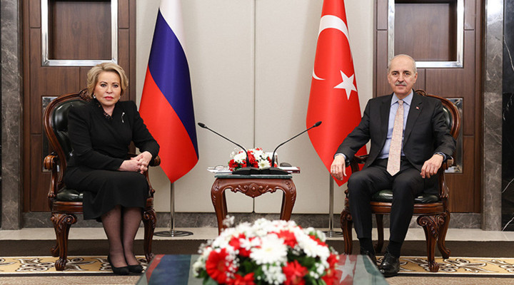 TBMM Başkanı Kurtulmuş, Rusya Federasyon Konseyi Başkanı Matviyenko ile Görüştü