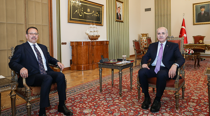 TBMM Başkanı Kurtulmuş, Sayıştay Başkanı Yener'i Kabul Etti