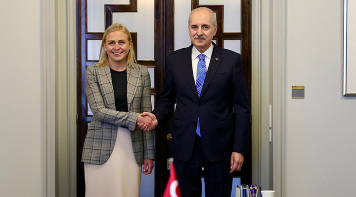 TBMM Başkanı Kurtulmuş, Finlandiya Dışişleri Bakanı Valtonen'i Kabul Etti