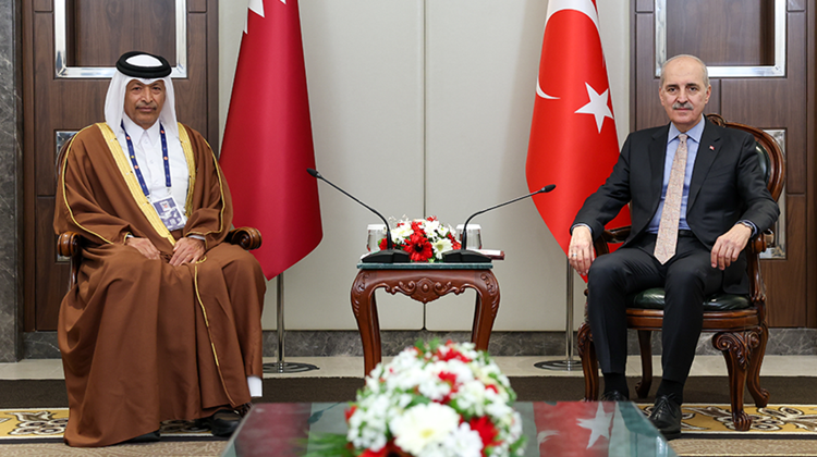 TBMM Başkanı Kurtulmuş, Katar Şura Meclisi Başkanı Al-Ghanim ile Görüştü